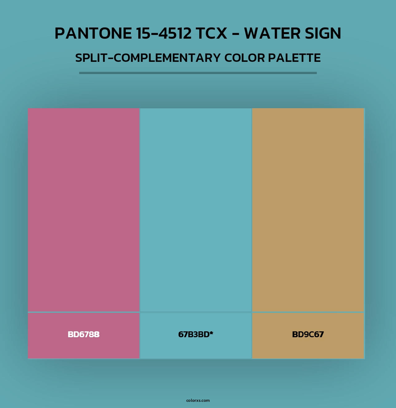 PANTONE 15-4512 TCX - Water Sign - Split-Complementary Color Palette