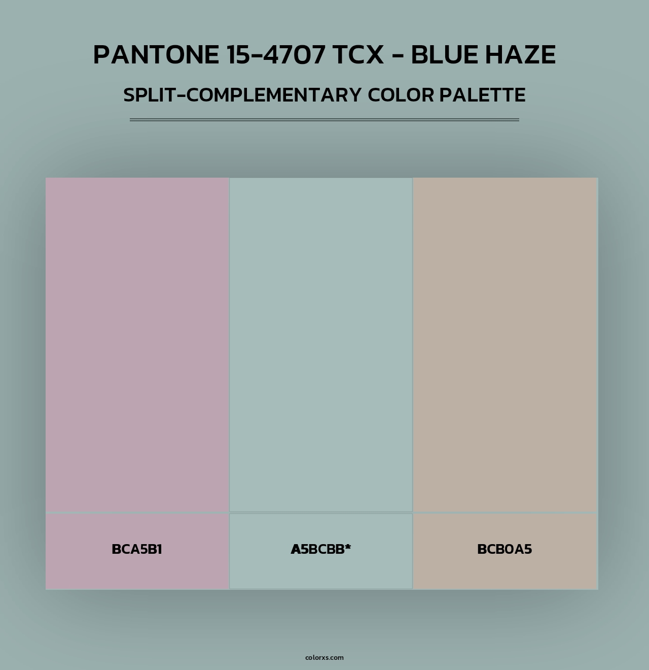 PANTONE 15-4707 TCX - Blue Haze - Split-Complementary Color Palette