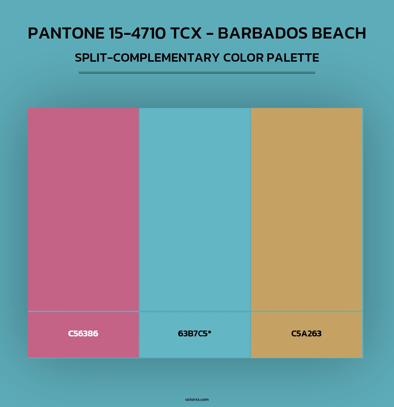 PANTONE 15-4710 TCX - Barbados Beach - Split-Complementary Color Palette