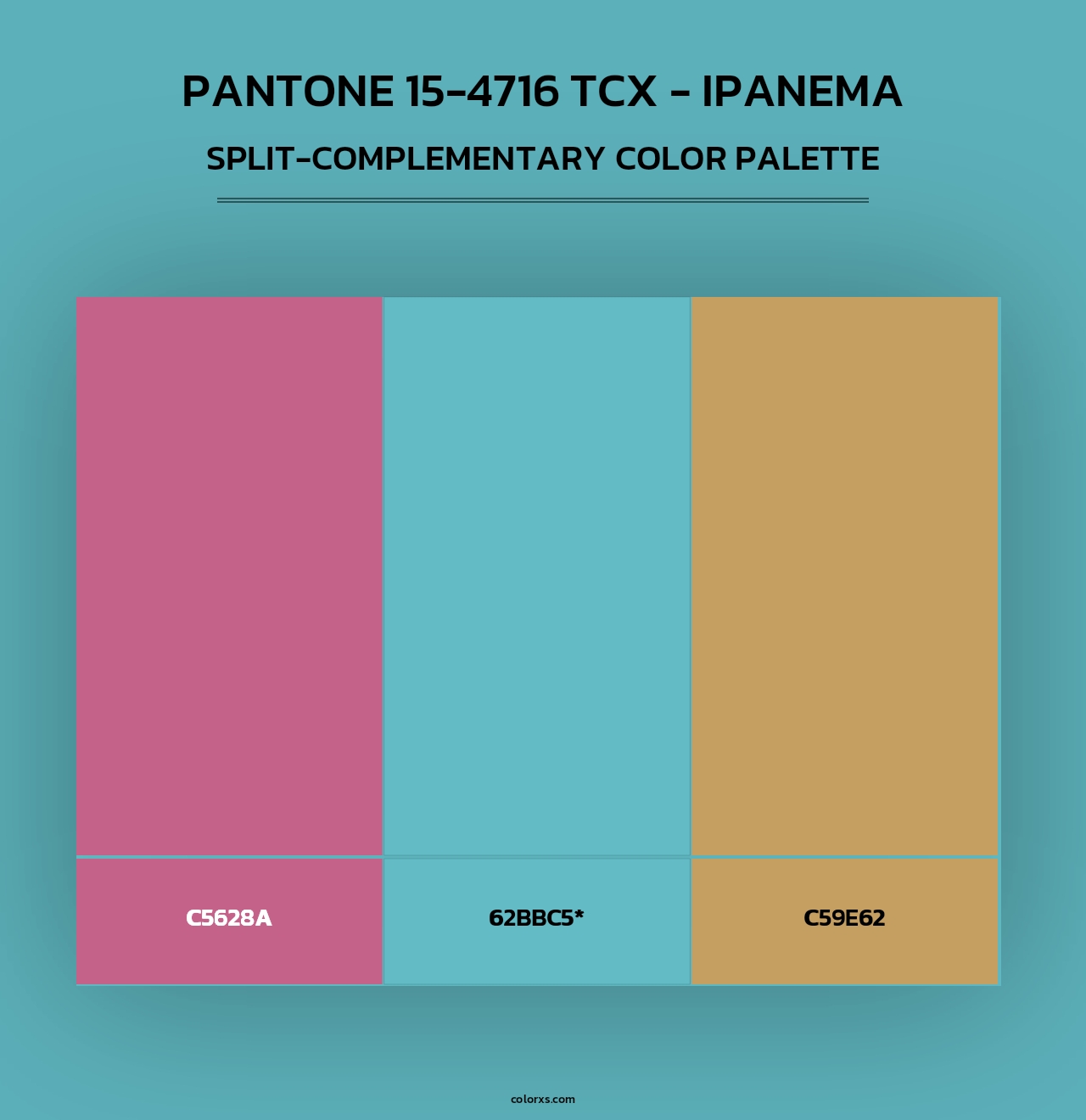 PANTONE 15-4716 TCX - Ipanema - Split-Complementary Color Palette