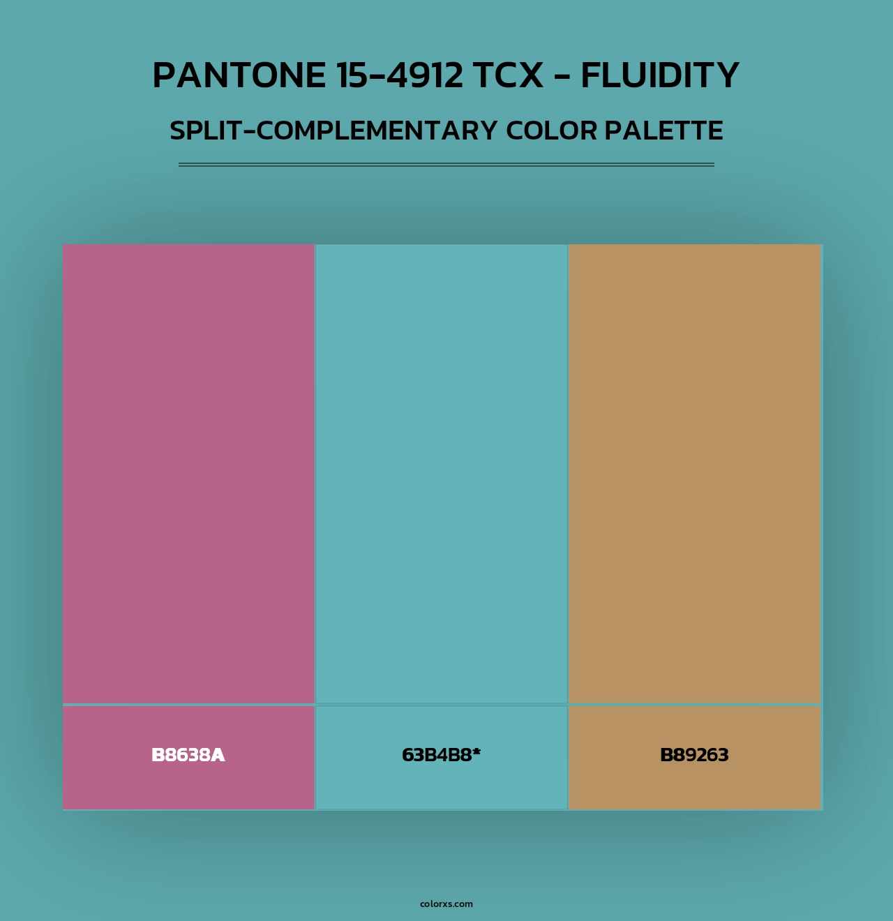 Pantone 15-4912 TCX - Fluidity - Split-Complementary Color Palette