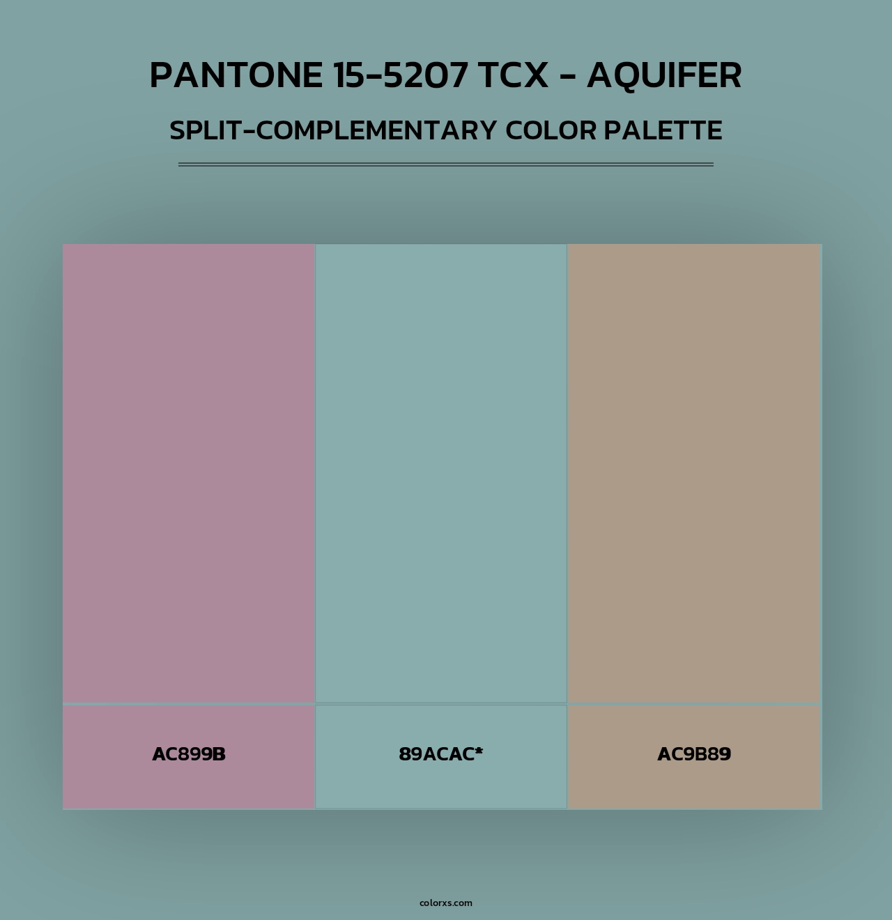 PANTONE 15-5207 TCX - Aquifer - Split-Complementary Color Palette