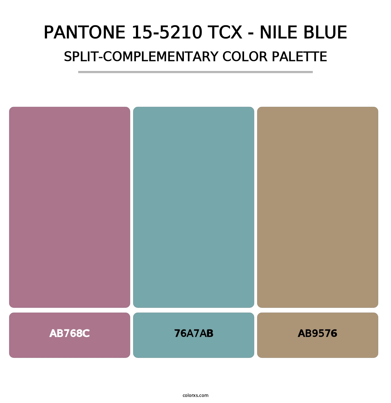 PANTONE 15-5210 TCX - Nile Blue - Split-Complementary Color Palette