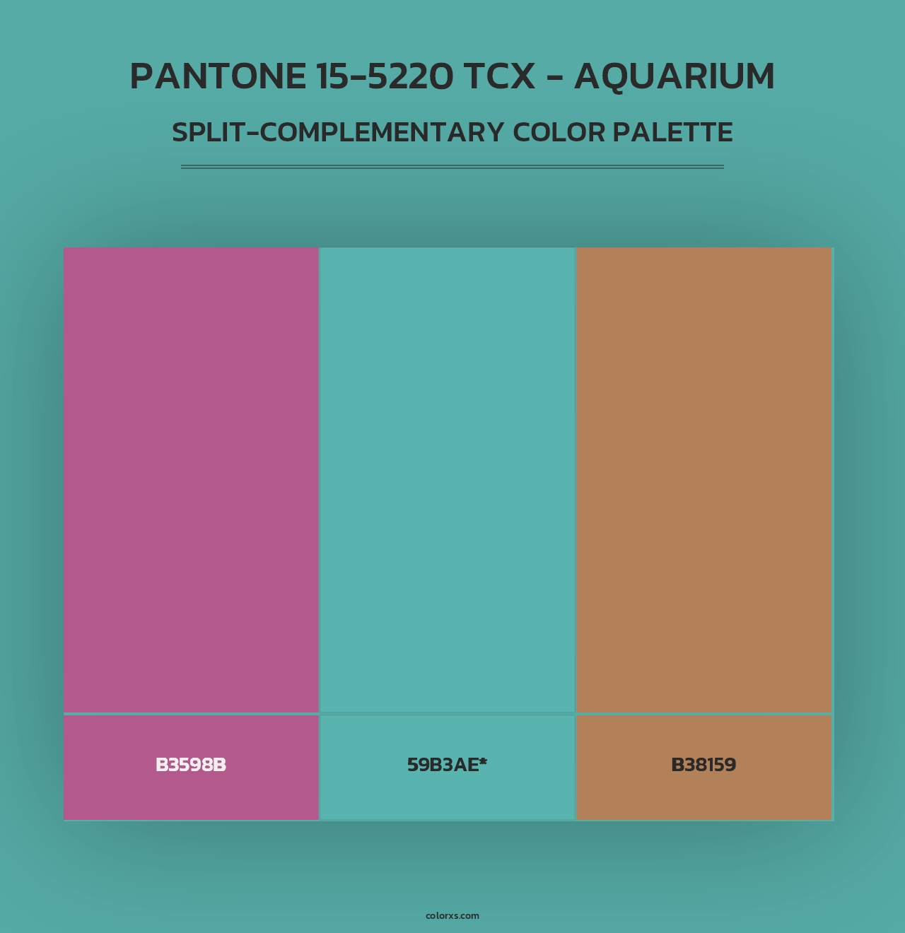 PANTONE 15-5220 TCX - Aquarium - Split-Complementary Color Palette