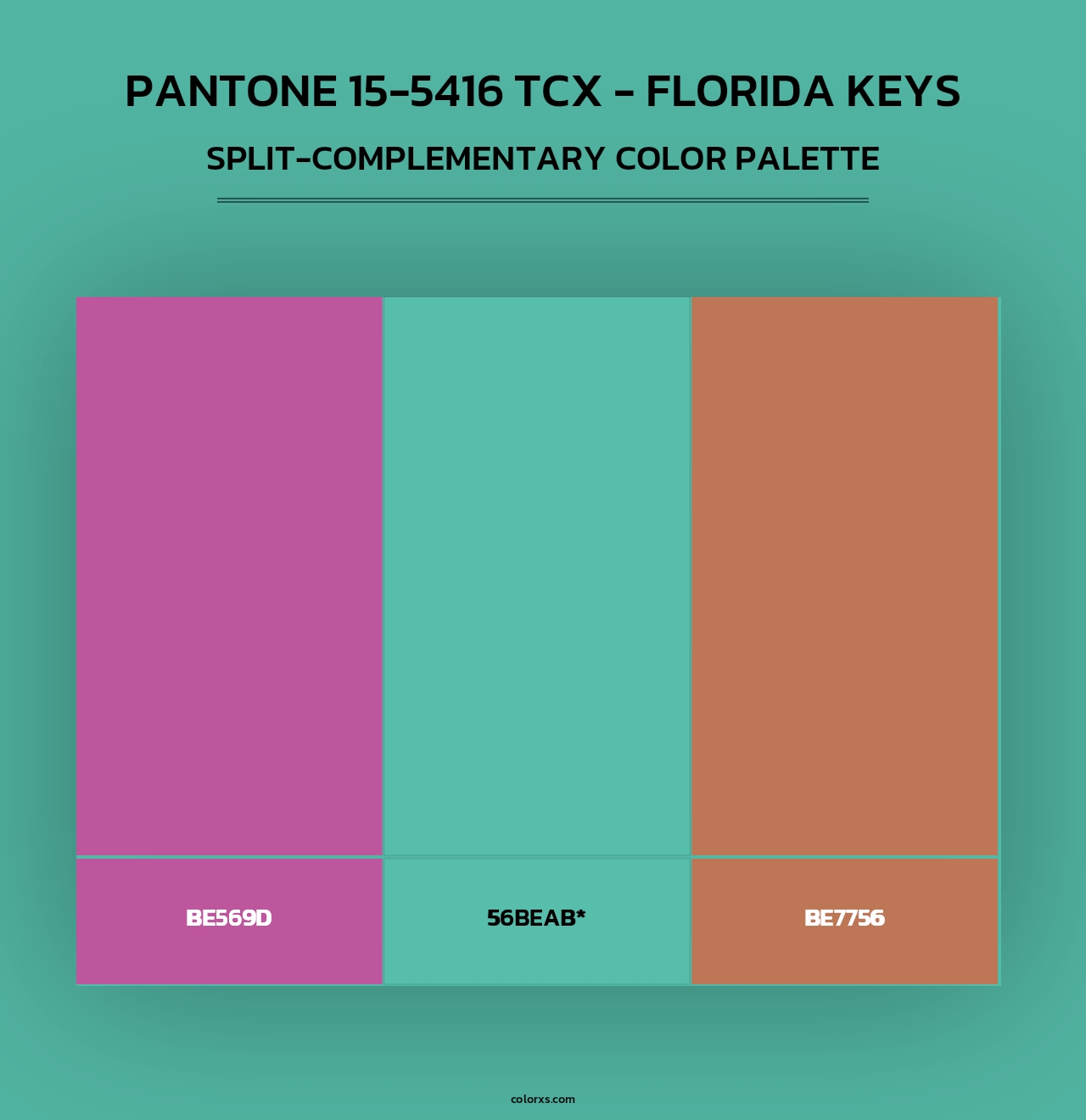 PANTONE 15-5416 TCX - Florida Keys - Split-Complementary Color Palette