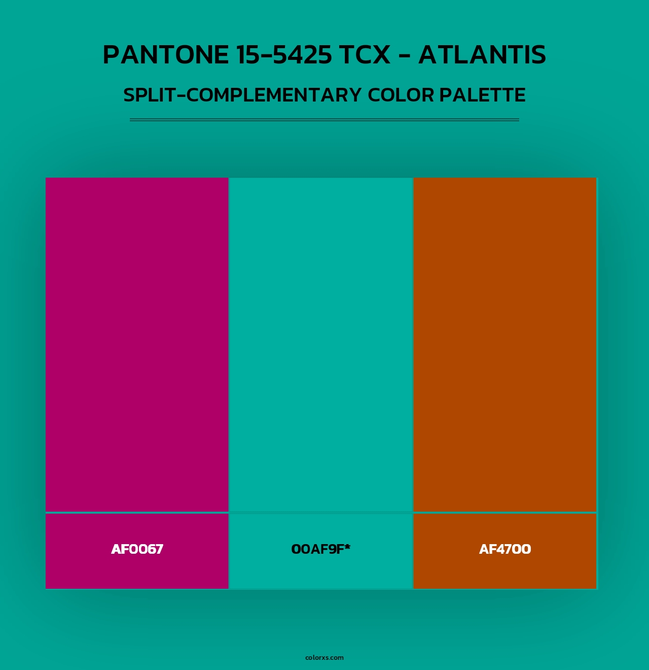 PANTONE 15-5425 TCX - Atlantis - Split-Complementary Color Palette
