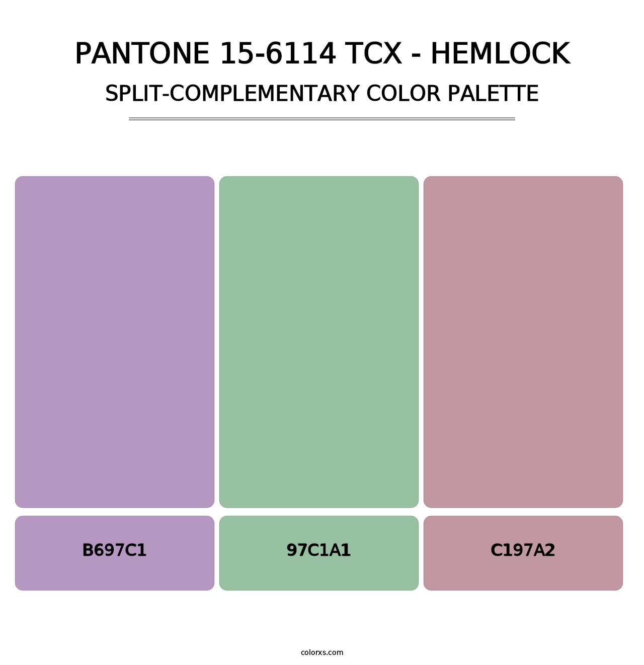 PANTONE 15-6114 TCX - Hemlock - Split-Complementary Color Palette