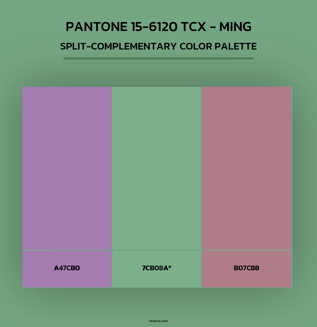 PANTONE 15-6120 TCX - Ming - Split-Complementary Color Palette