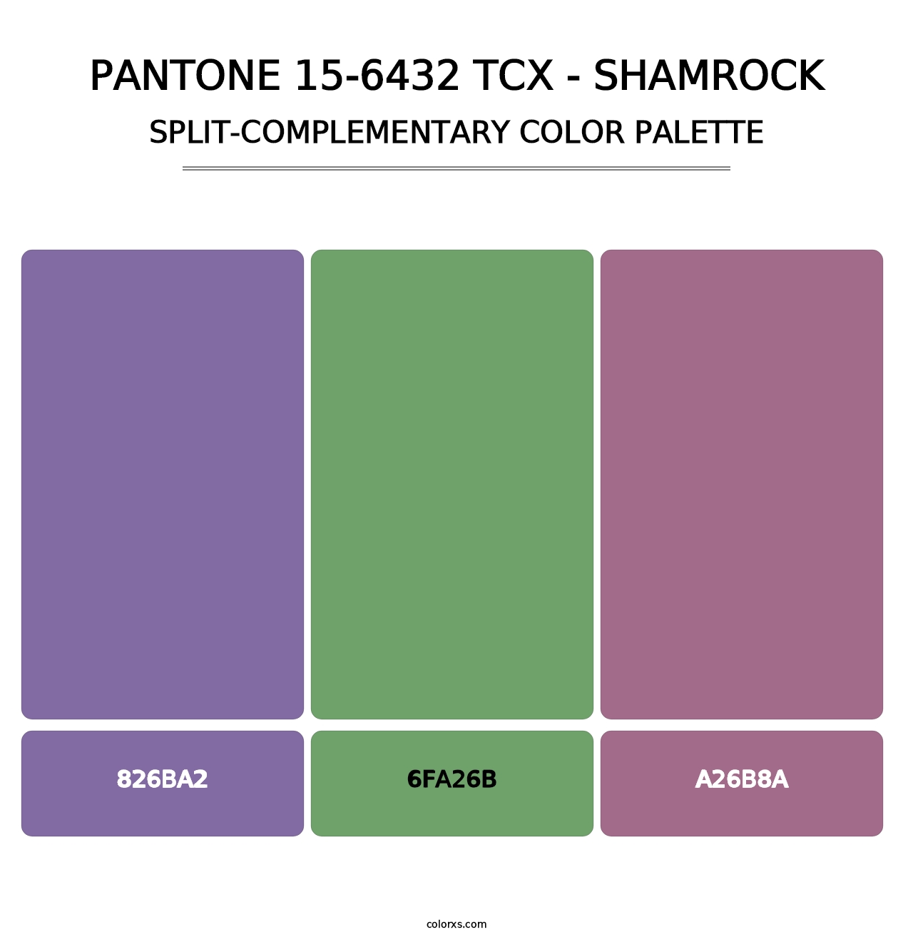 PANTONE 15-6432 TCX - Shamrock - Split-Complementary Color Palette