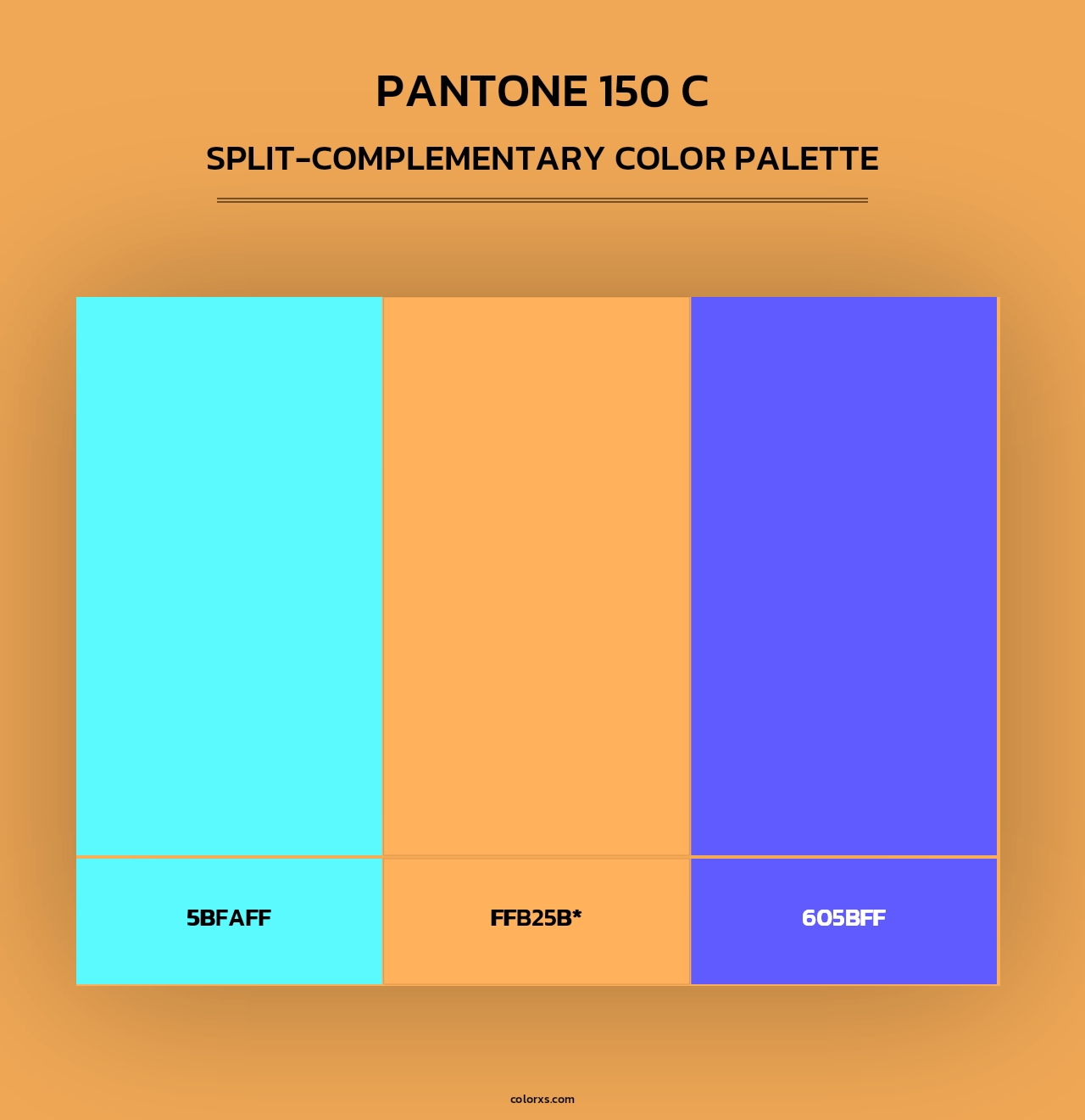 PANTONE 150 C - Split-Complementary Color Palette