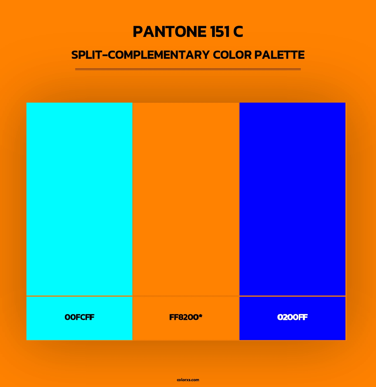PANTONE 151 C - Split-Complementary Color Palette