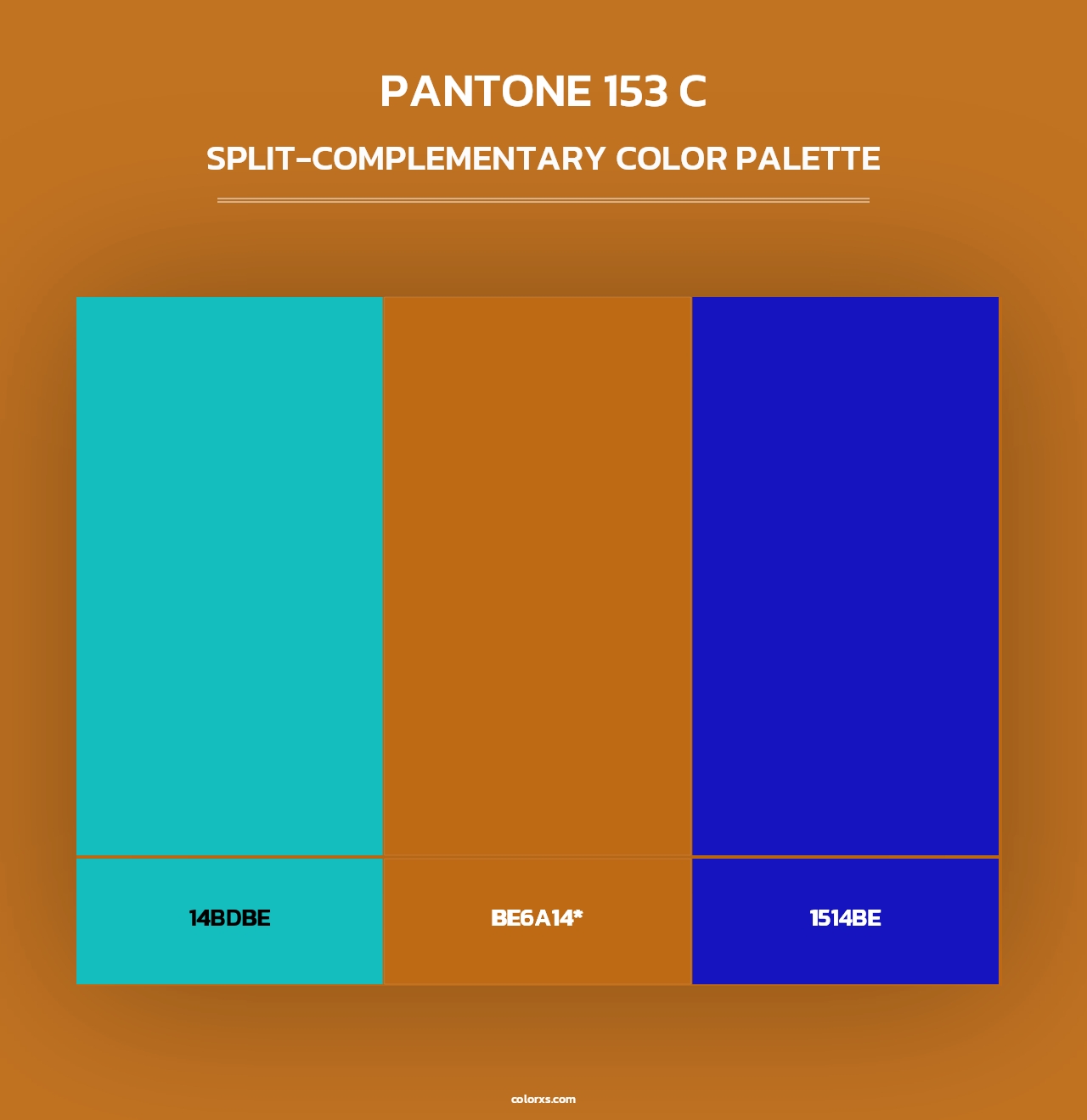PANTONE 153 C - Split-Complementary Color Palette