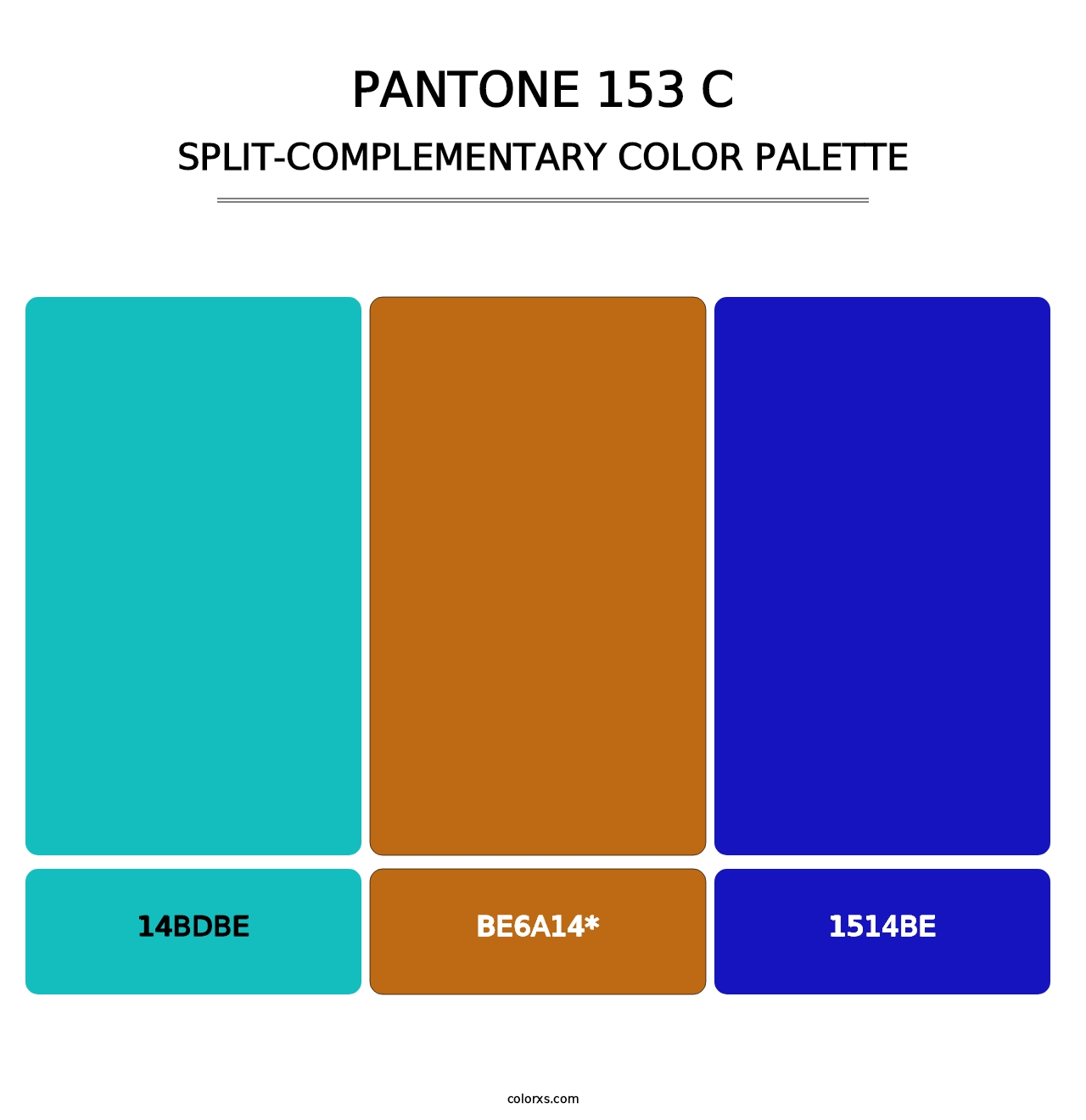 PANTONE 153 C - Split-Complementary Color Palette