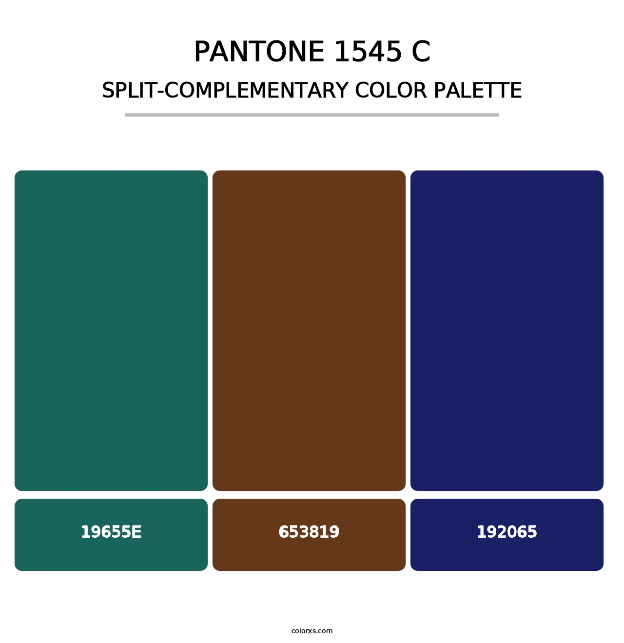PANTONE 1545 C - Split-Complementary Color Palette