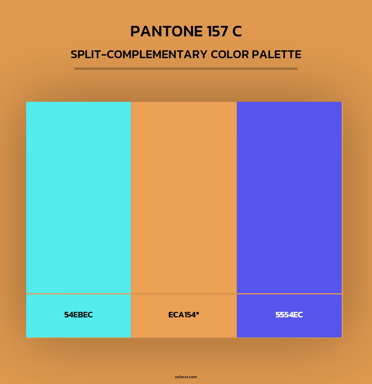 PANTONE 157 C - Split-Complementary Color Palette