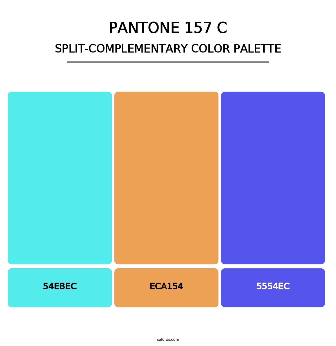 PANTONE 157 C - Split-Complementary Color Palette
