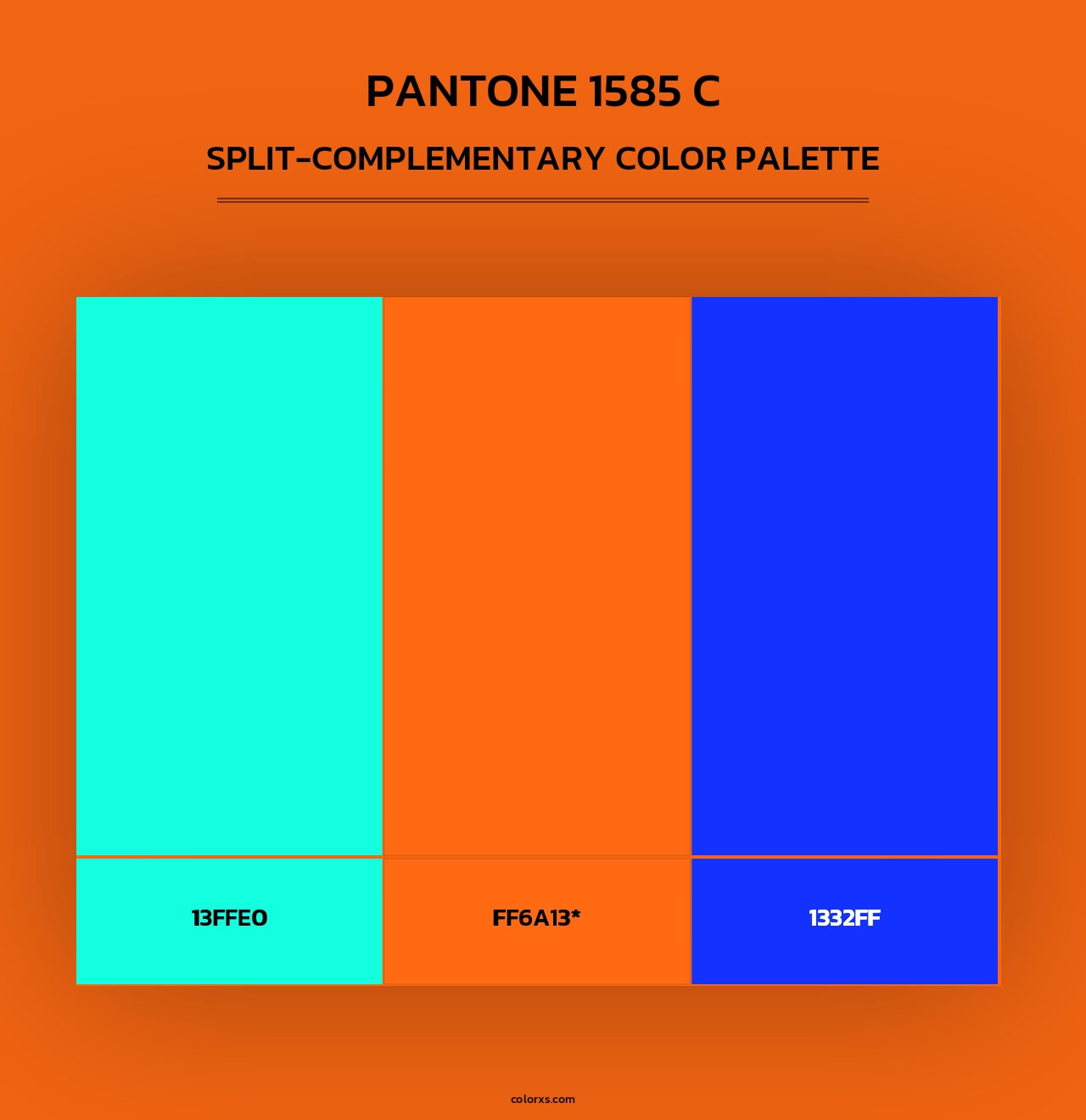 PANTONE 1585 C - Split-Complementary Color Palette