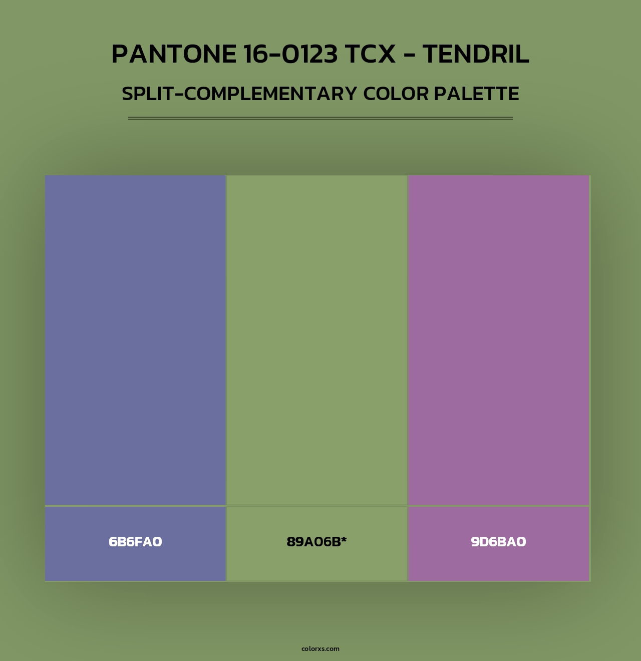 PANTONE 16-0123 TCX - Tendril - Split-Complementary Color Palette