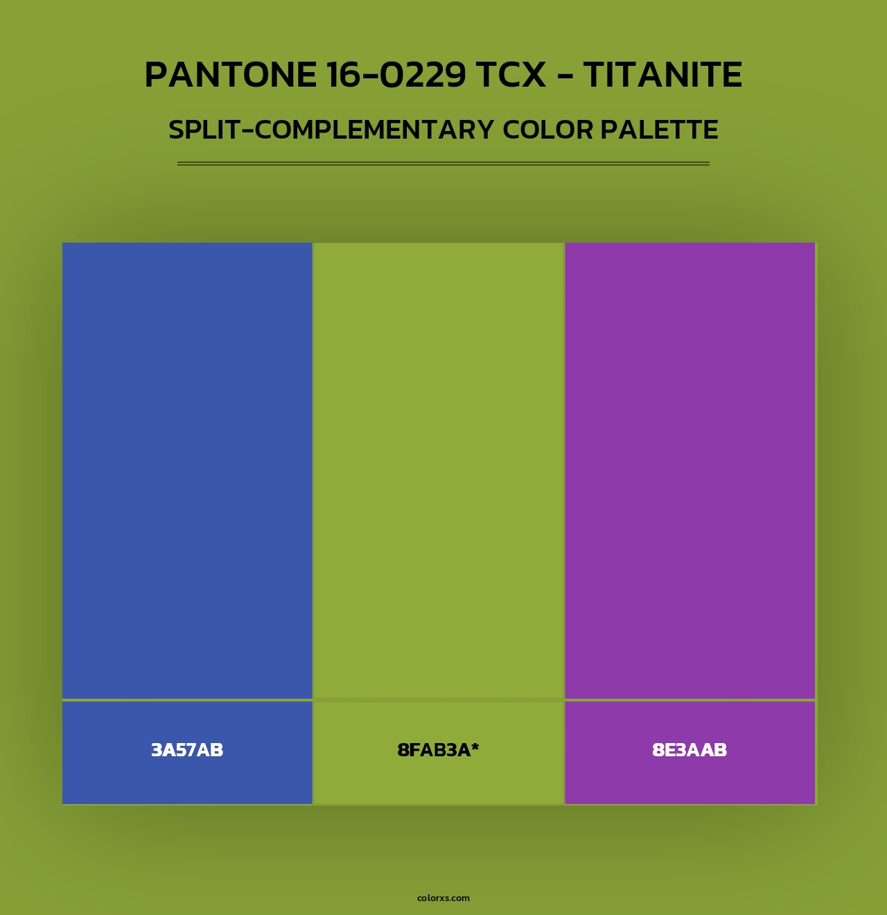 PANTONE 16-0229 TCX - Titanite - Split-Complementary Color Palette