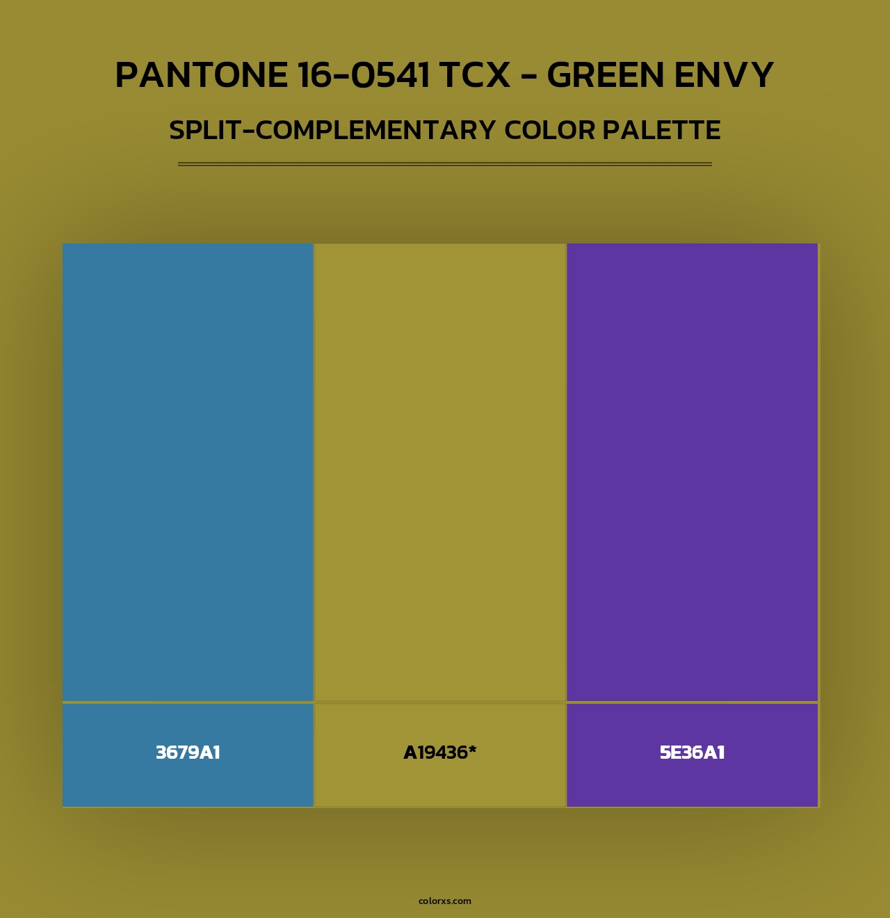 PANTONE 16-0541 TCX - Green Envy - Split-Complementary Color Palette