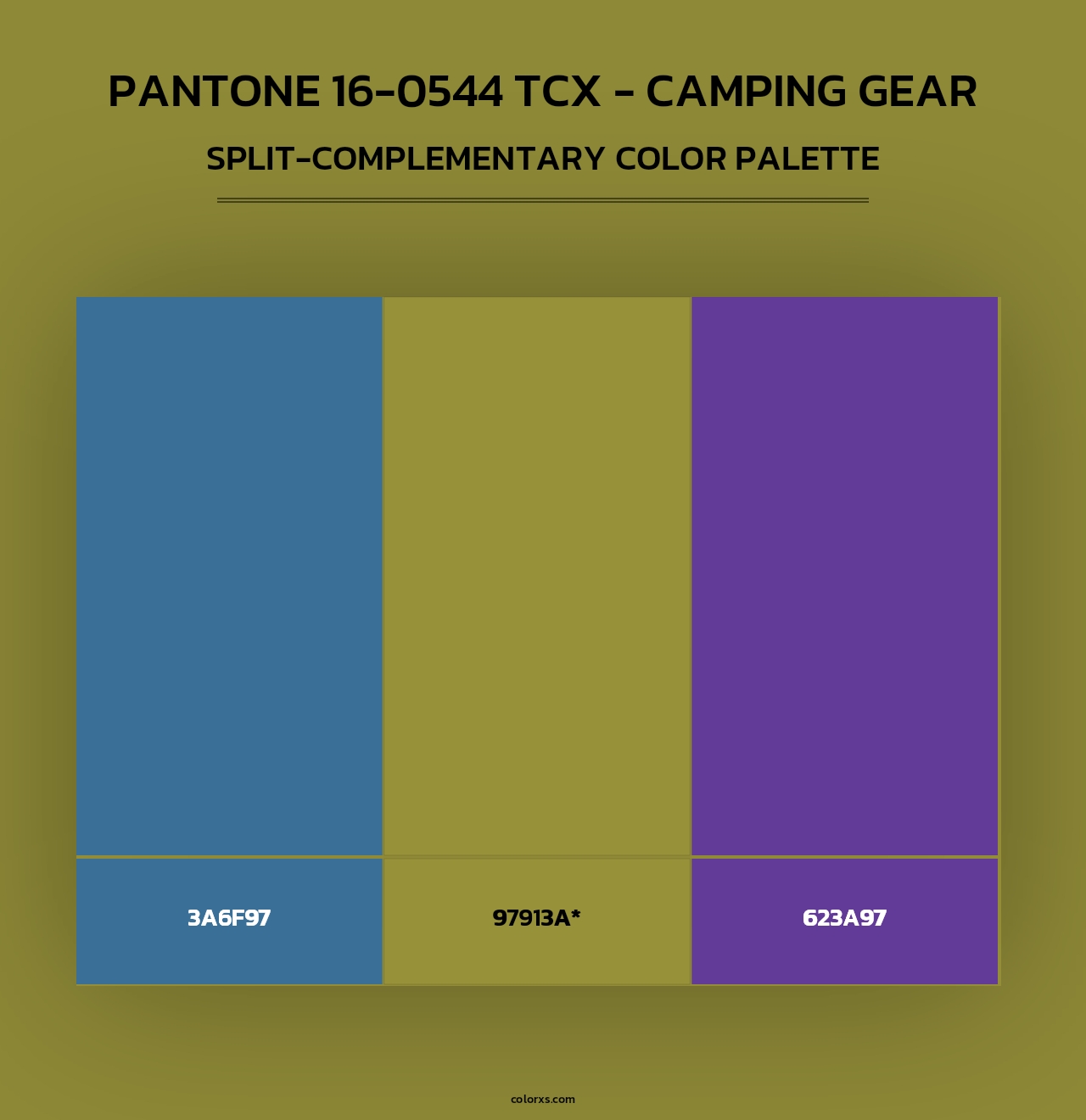 PANTONE 16-0544 TCX - Camping Gear - Split-Complementary Color Palette