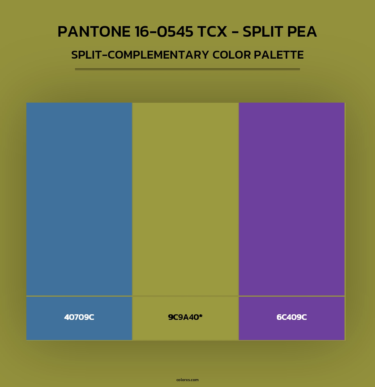 PANTONE 16-0545 TCX - Split Pea - Split-Complementary Color Palette