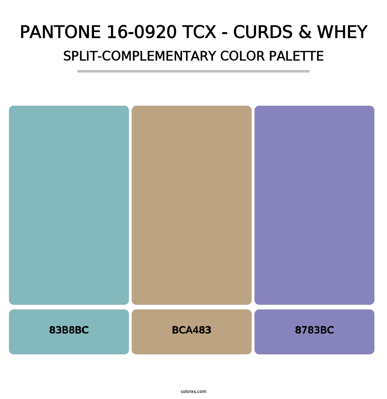 PANTONE 16-0920 TCX - Curds & Whey - Split-Complementary Color Palette