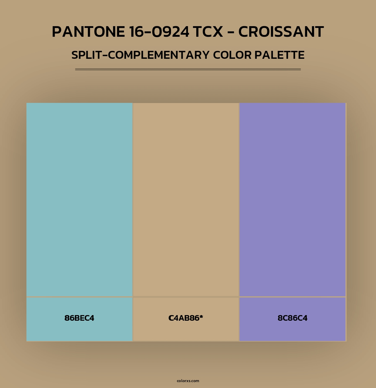 PANTONE 16-0924 TCX - Croissant - Split-Complementary Color Palette