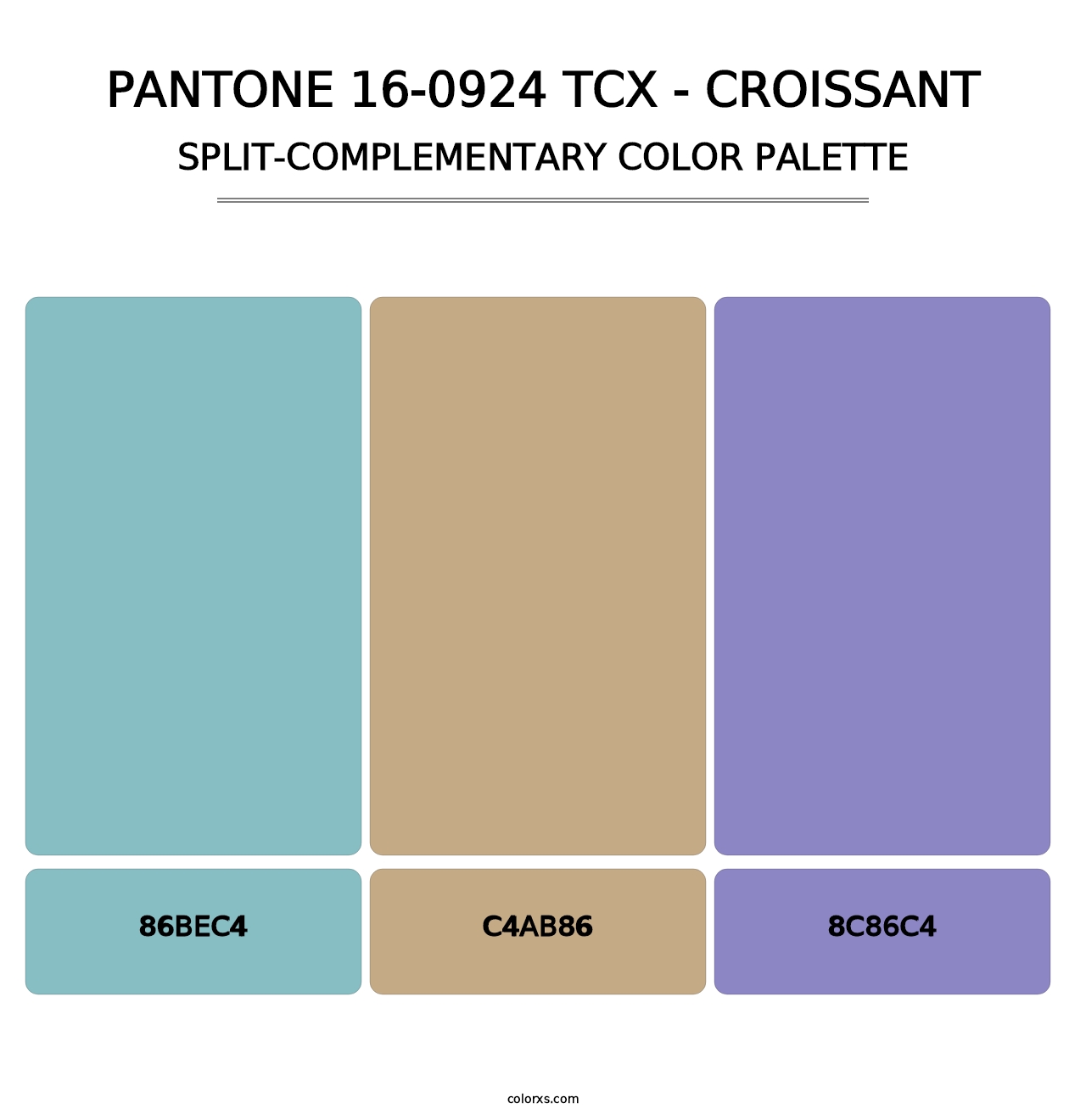 PANTONE 16-0924 TCX - Croissant - Split-Complementary Color Palette
