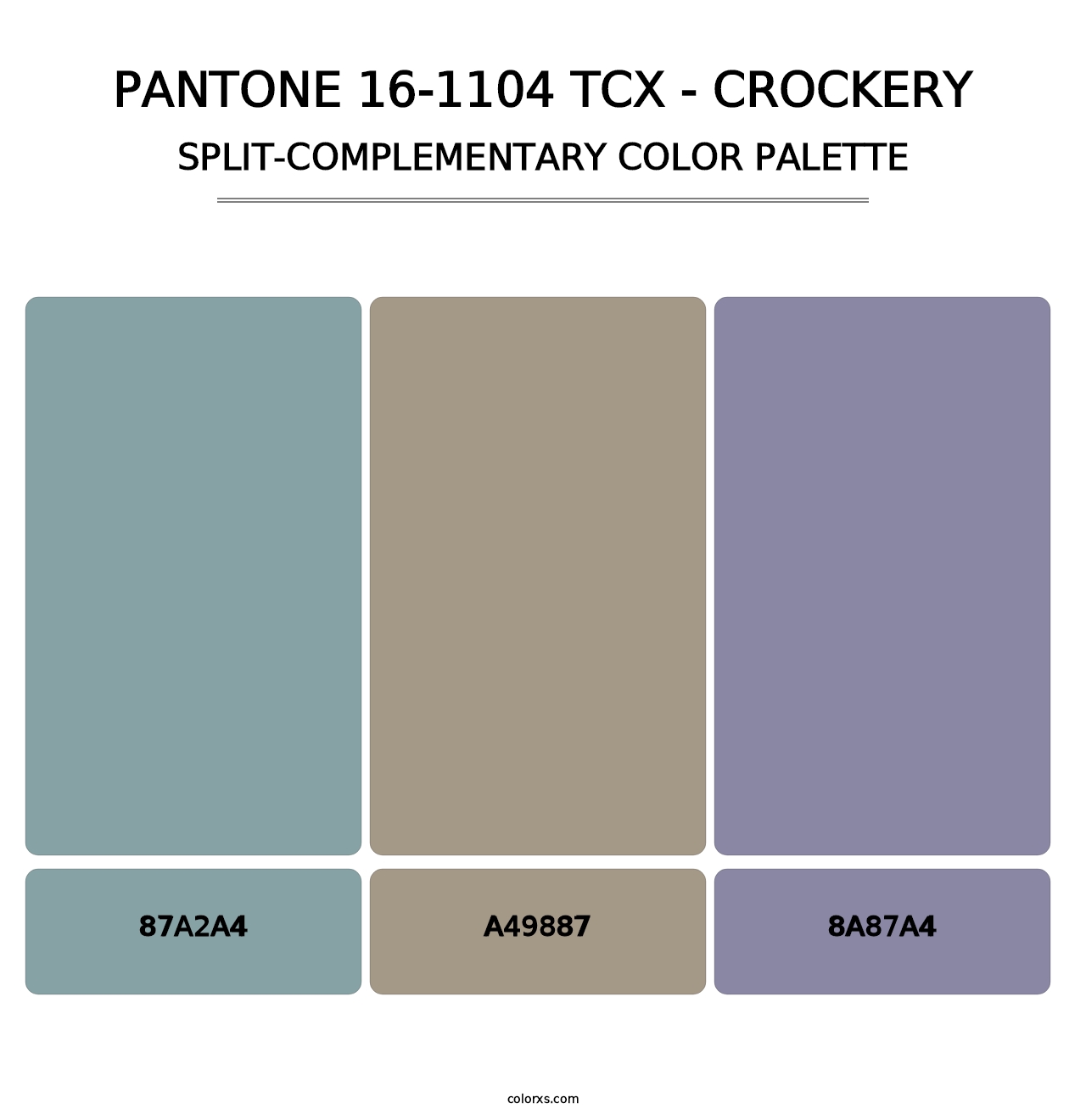 PANTONE 16-1104 TCX - Crockery - Split-Complementary Color Palette