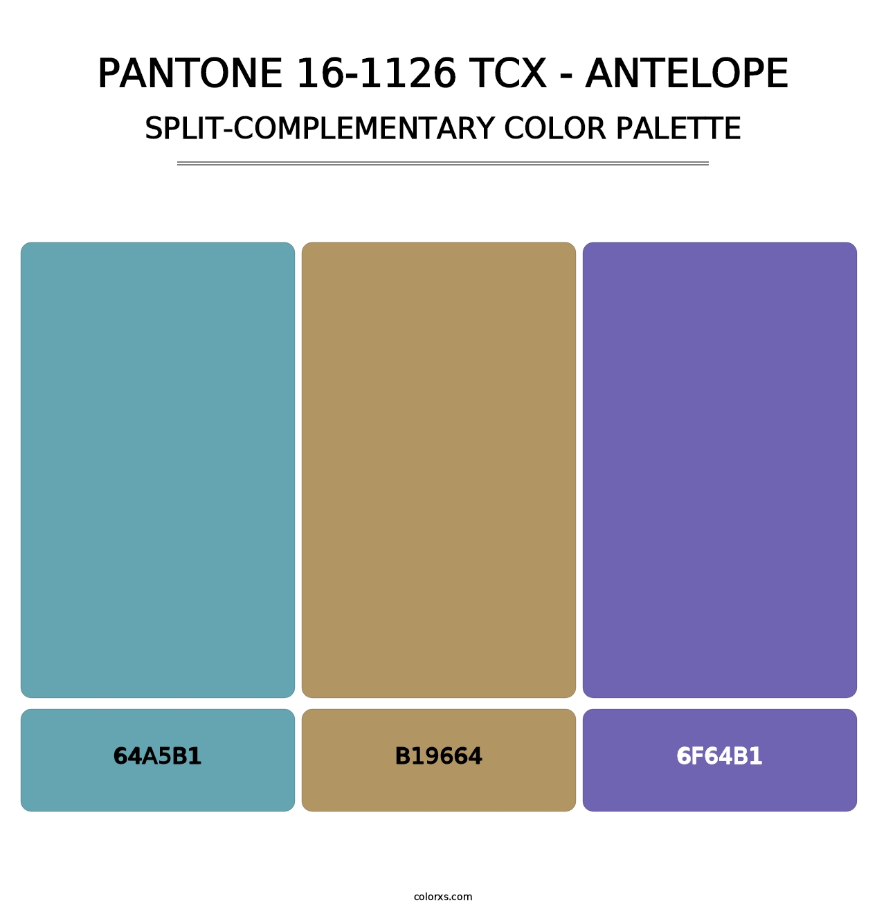 PANTONE 16-1126 TCX - Antelope - Split-Complementary Color Palette