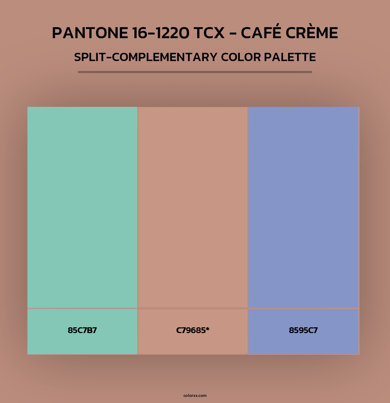 PANTONE 16-1220 TCX - Café Crème - Split-Complementary Color Palette