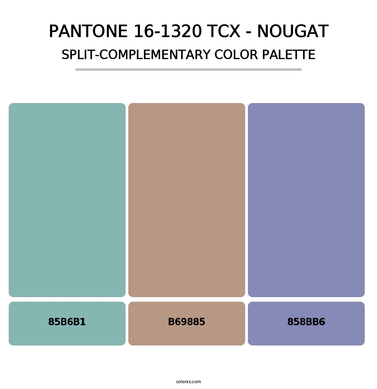 PANTONE 16-1320 TCX - Nougat - Split-Complementary Color Palette