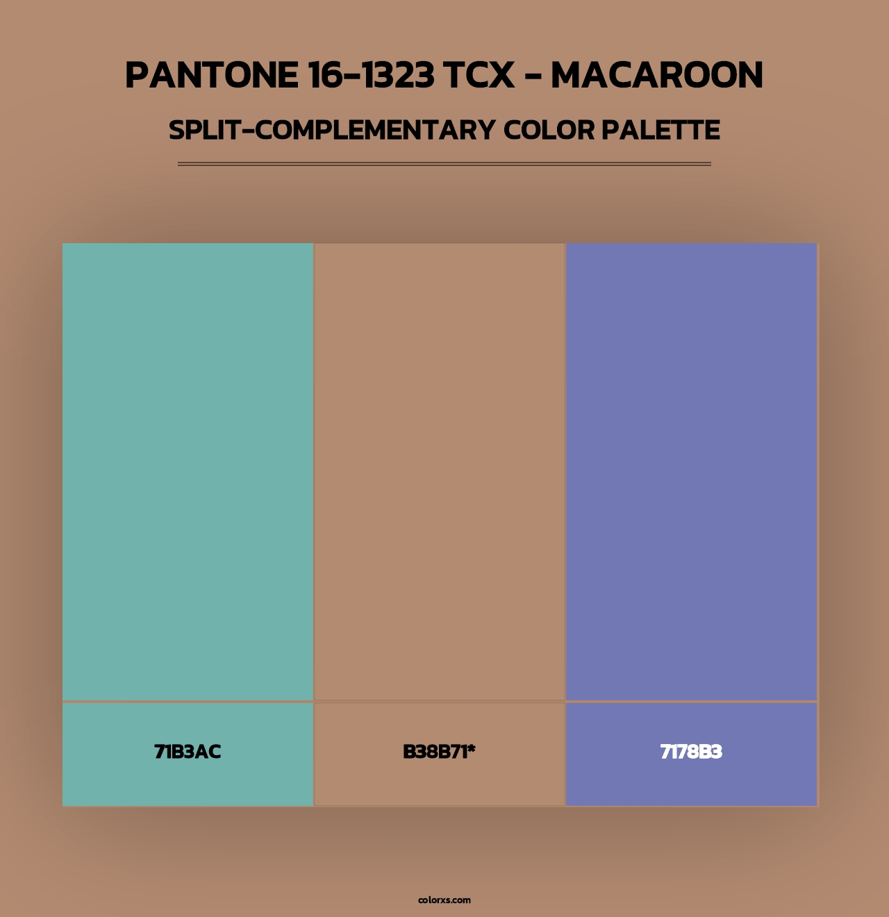 PANTONE 16-1323 TCX - Macaroon - Split-Complementary Color Palette