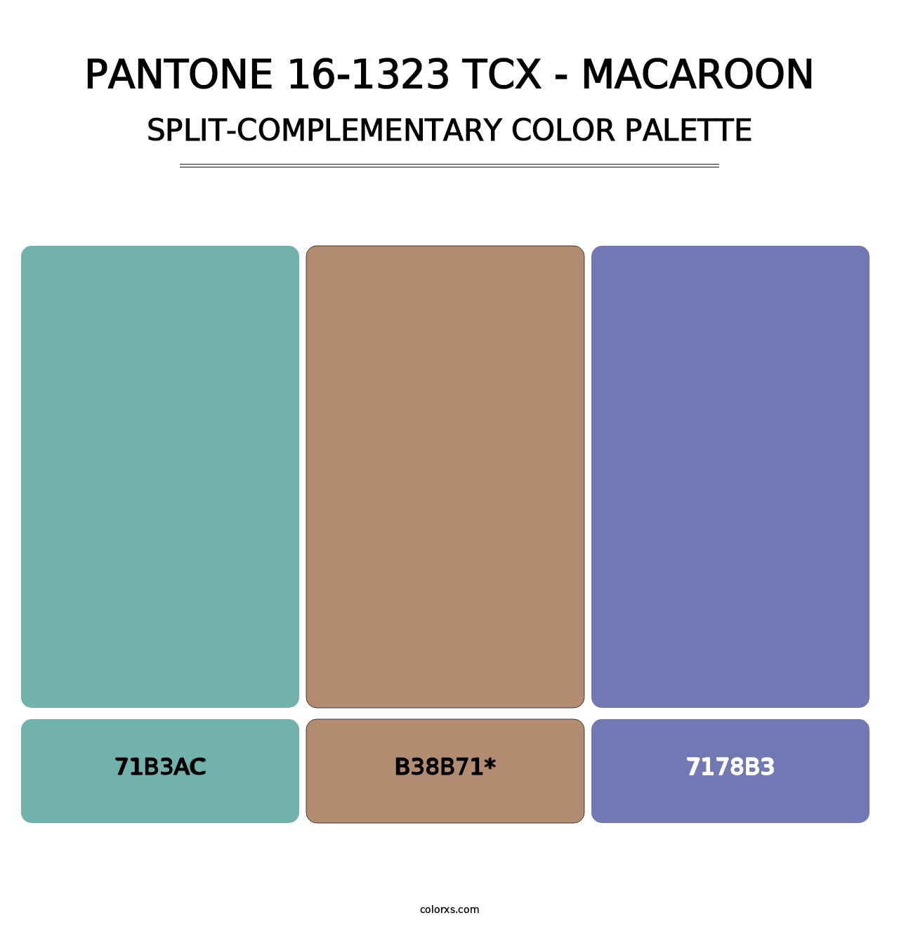 PANTONE 16-1323 TCX - Macaroon - Split-Complementary Color Palette