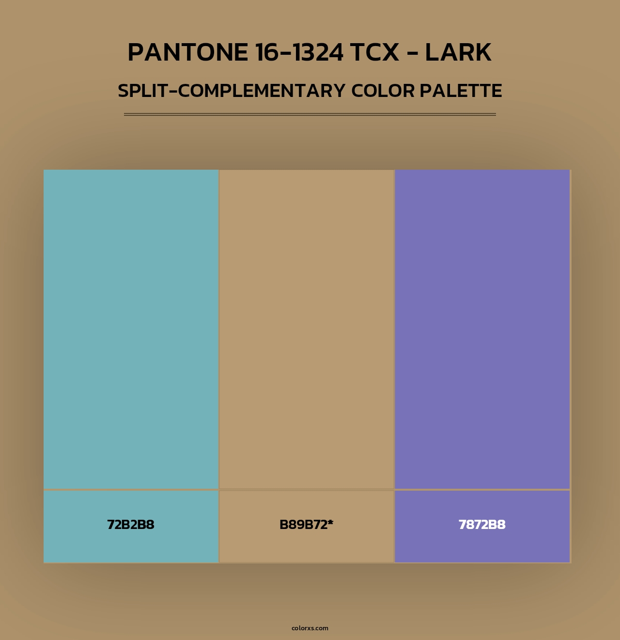 PANTONE 16-1324 TCX - Lark - Split-Complementary Color Palette