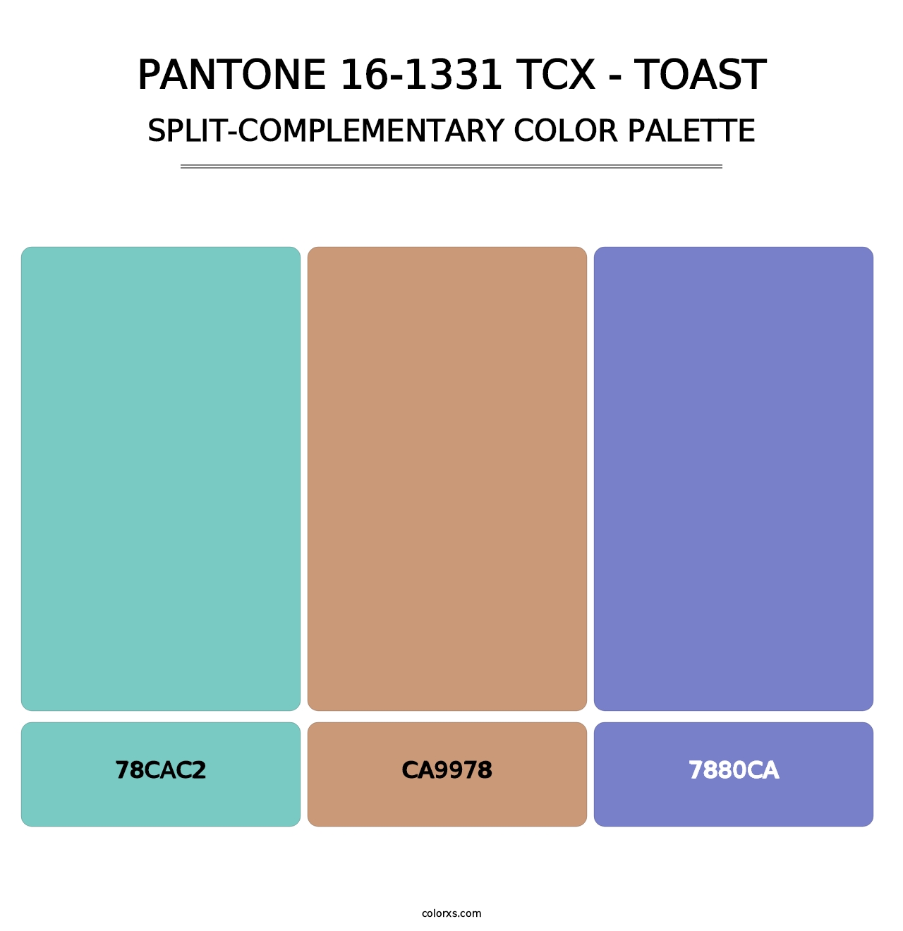 PANTONE 16-1331 TCX - Toast - Split-Complementary Color Palette