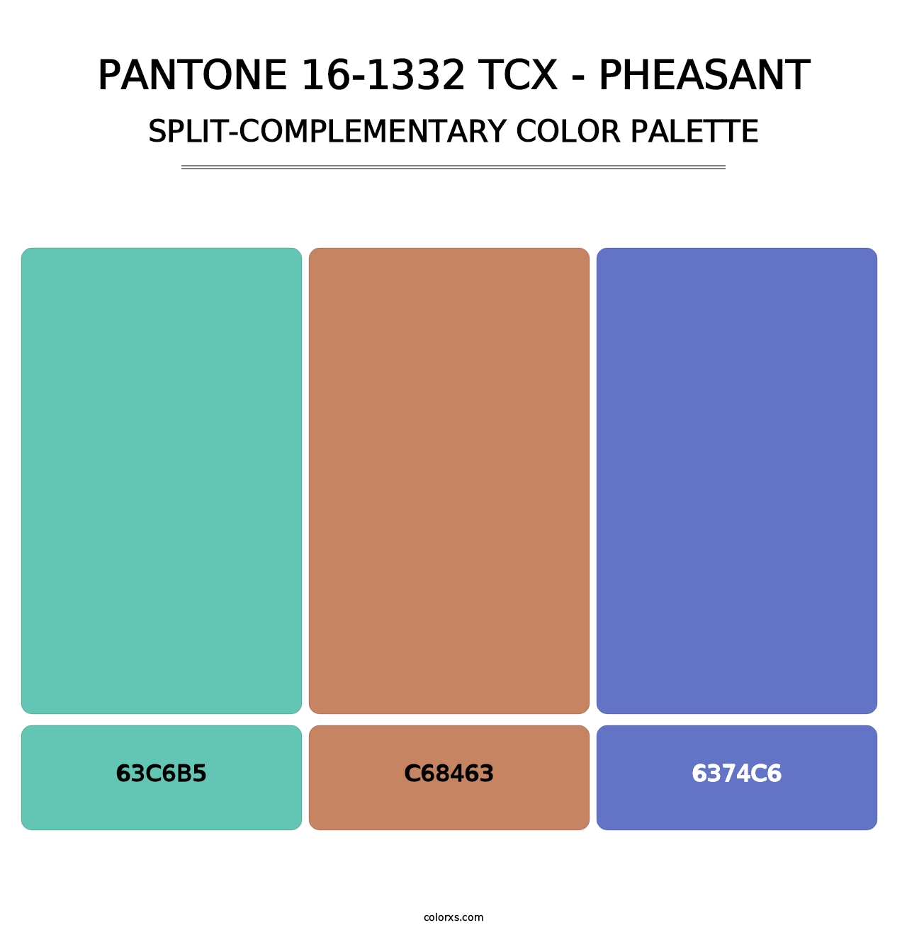 PANTONE 16-1332 TCX - Pheasant - Split-Complementary Color Palette