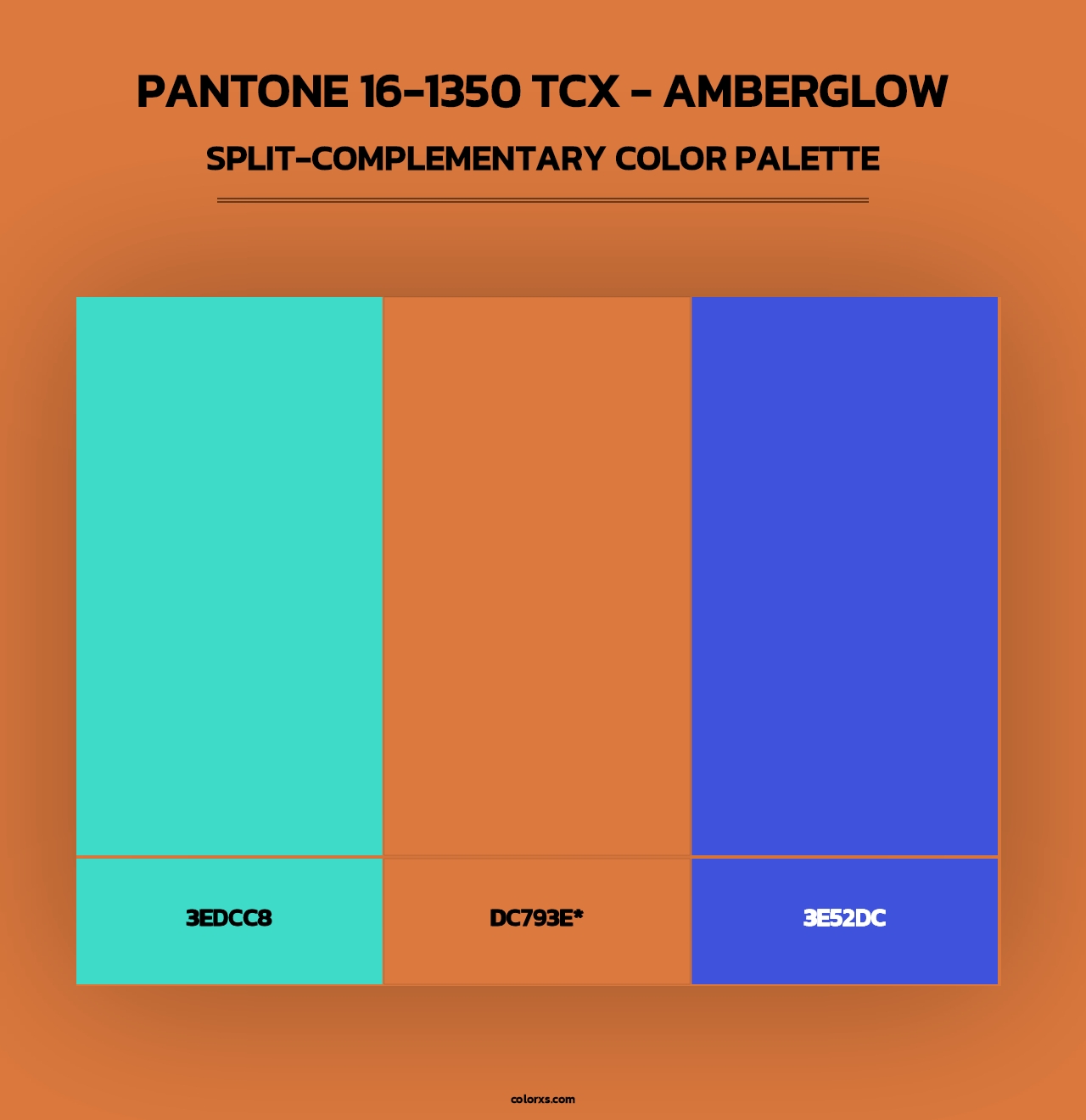 PANTONE 16-1350 TCX - Amberglow - Split-Complementary Color Palette