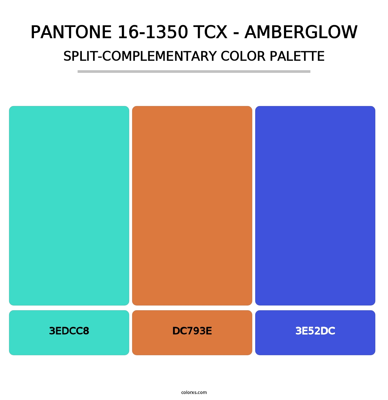 PANTONE 16-1350 TCX - Amberglow - Split-Complementary Color Palette