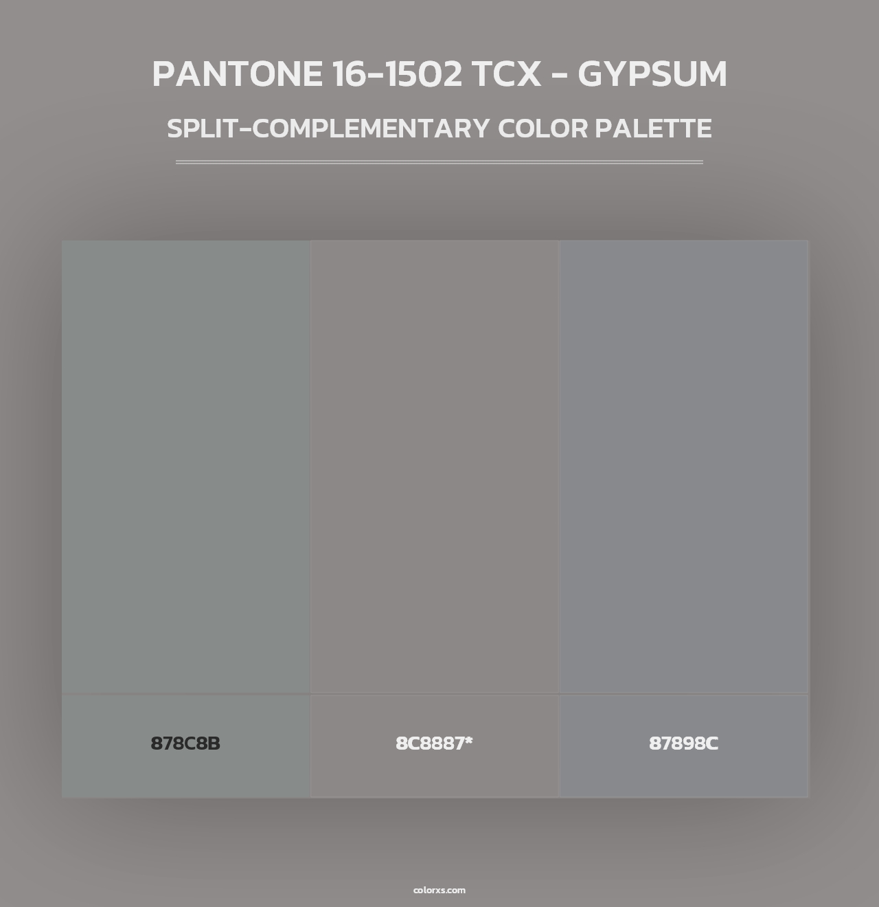 PANTONE 16-1502 TCX - Gypsum - Split-Complementary Color Palette