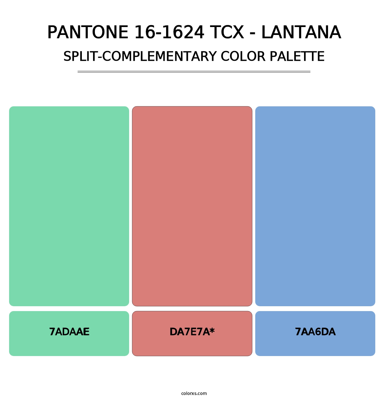PANTONE 16-1624 TCX - Lantana - Split-Complementary Color Palette