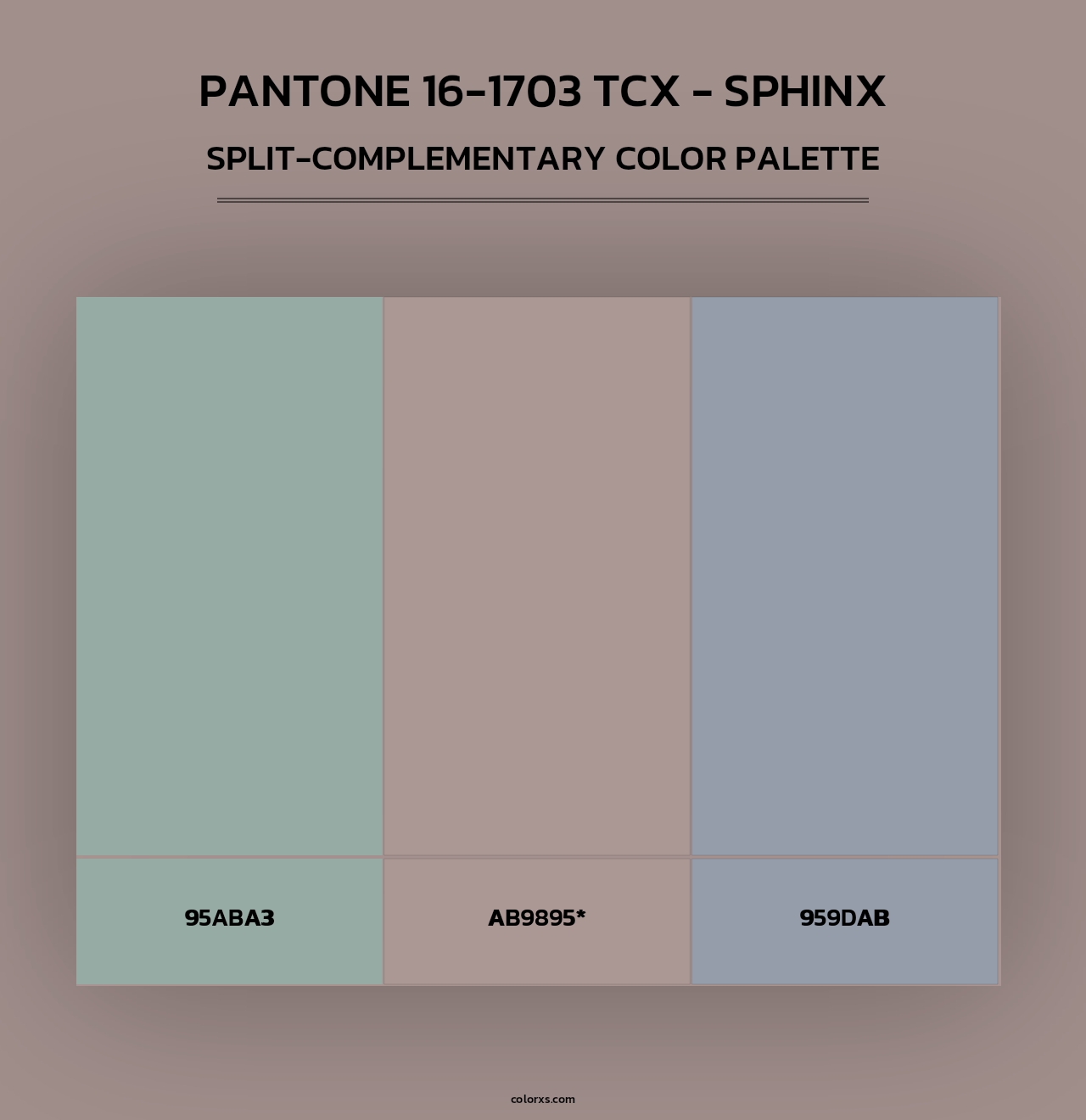 PANTONE 16-1703 TCX - Sphinx - Split-Complementary Color Palette