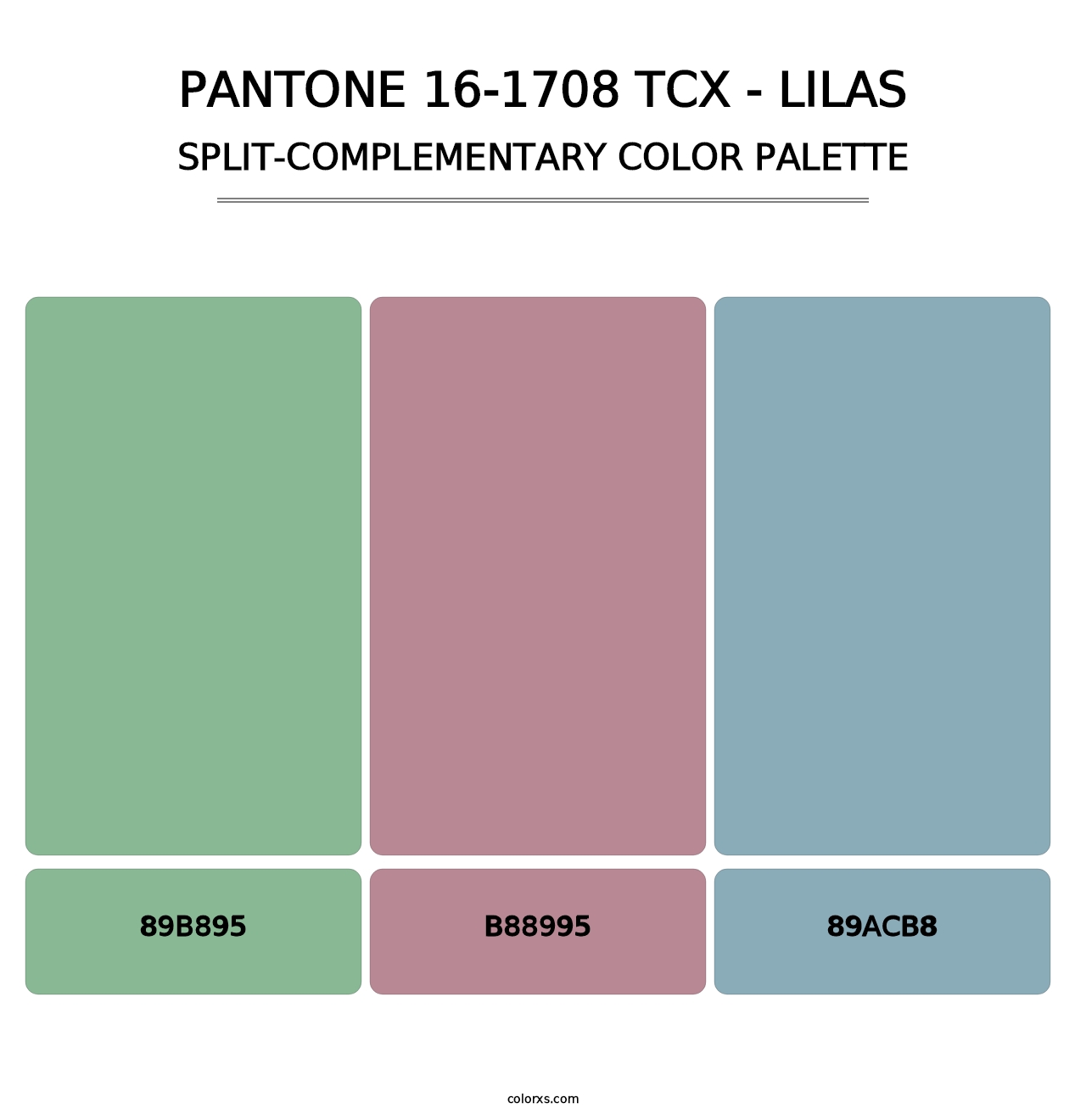 PANTONE 16-1708 TCX - Lilas - Split-Complementary Color Palette