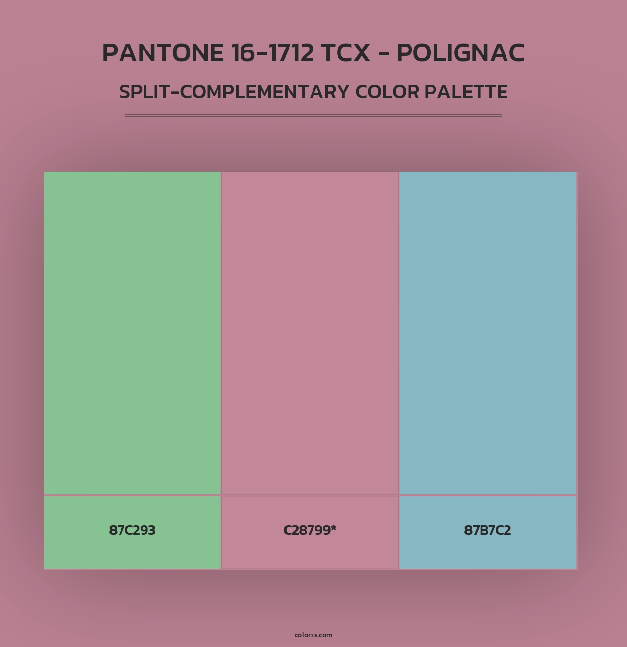 PANTONE 16-1712 TCX - Polignac - Split-Complementary Color Palette