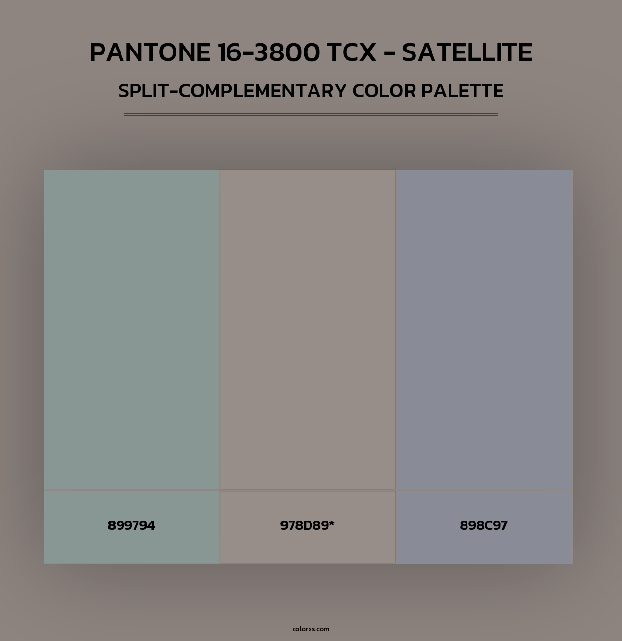 PANTONE 16-3800 TCX - Satellite - Split-Complementary Color Palette