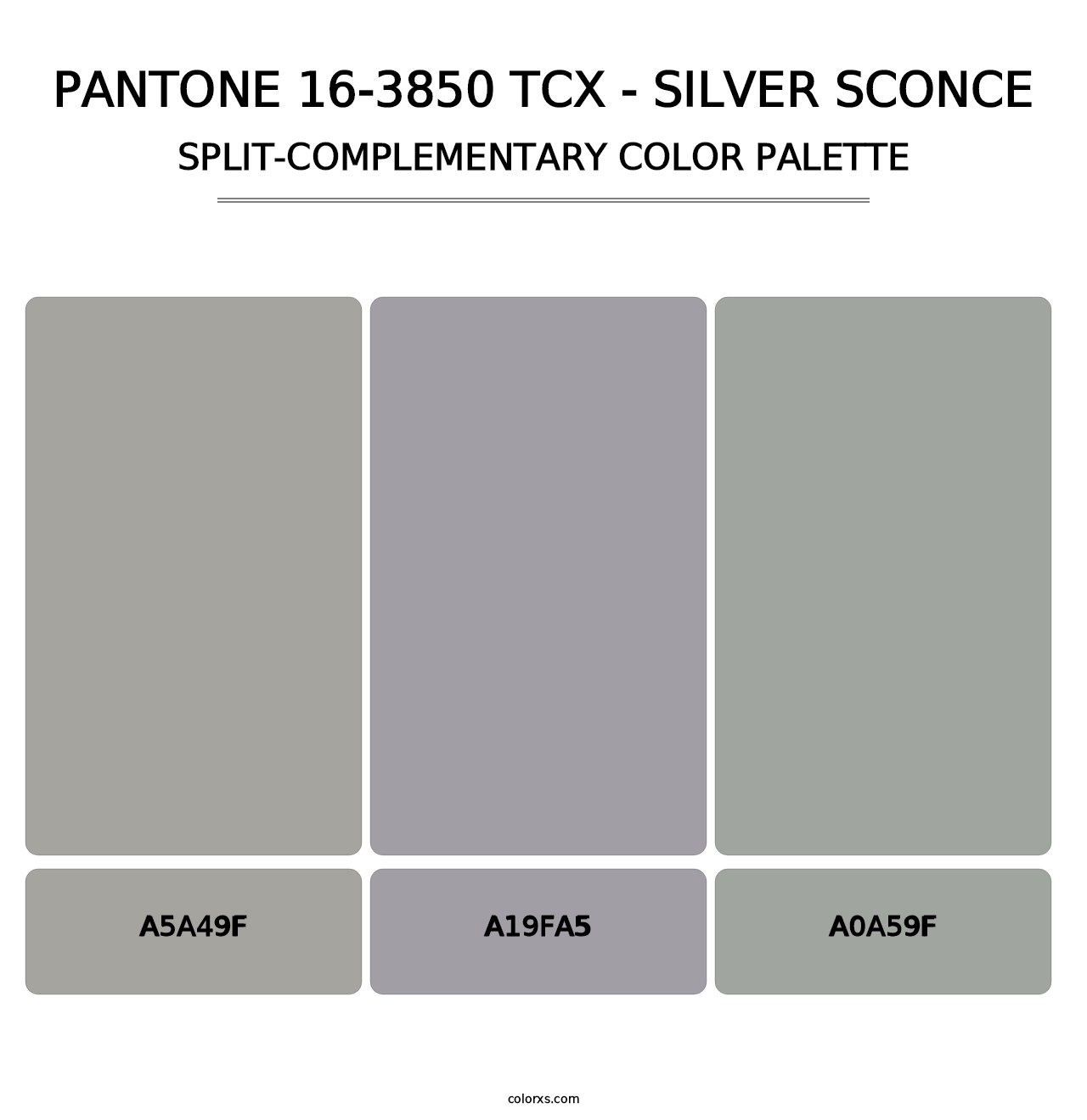 PANTONE 16-3850 TCX - Silver Sconce - Split-Complementary Color Palette