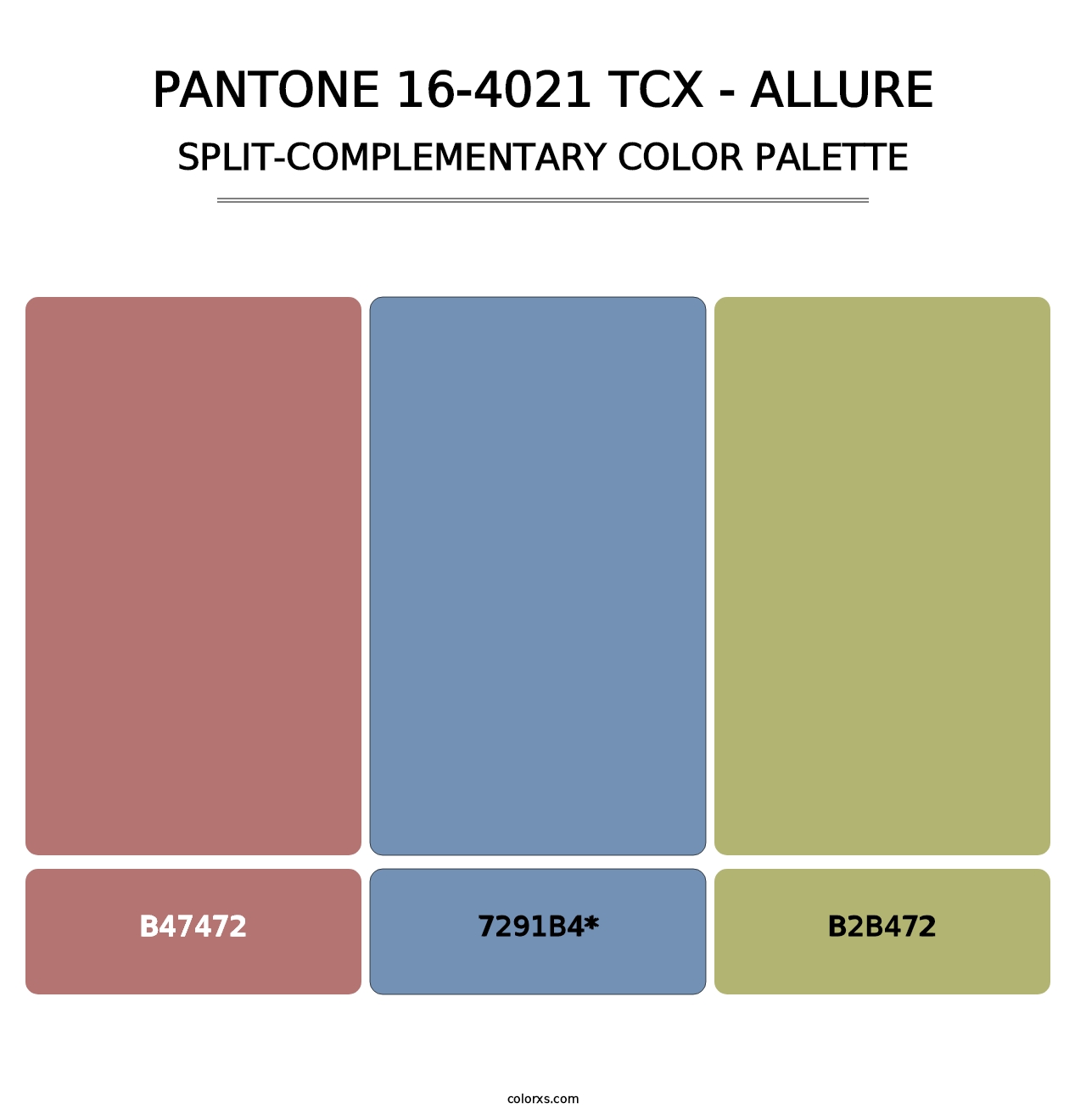 PANTONE 16-4021 TCX - Allure - Split-Complementary Color Palette