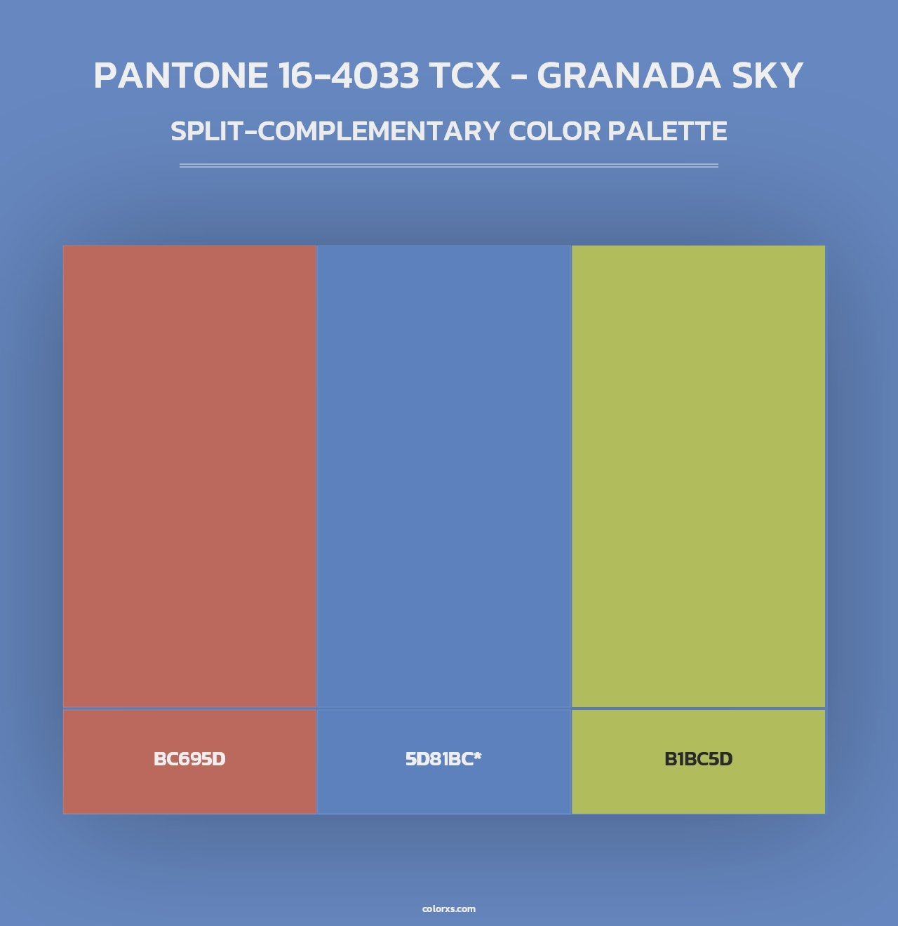 PANTONE 16-4033 TCX - Granada Sky - Split-Complementary Color Palette