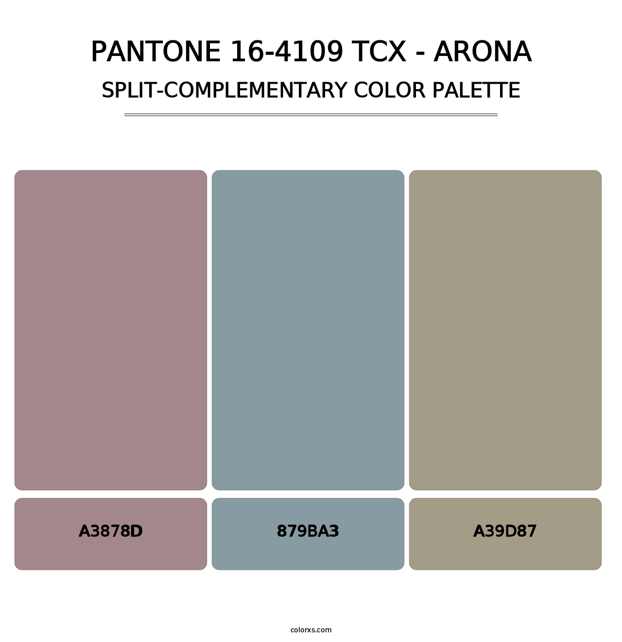 PANTONE 16-4109 TCX - Arona - Split-Complementary Color Palette